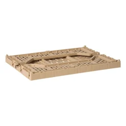 Xenos Vouwkrat groot - beige - 14.5x40x30 cm- Kratjes