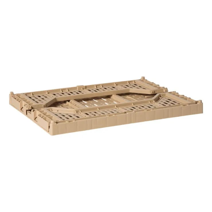 Xenos Vouwkrat groot - beige - 14.5x40x30 cm- Kratjes