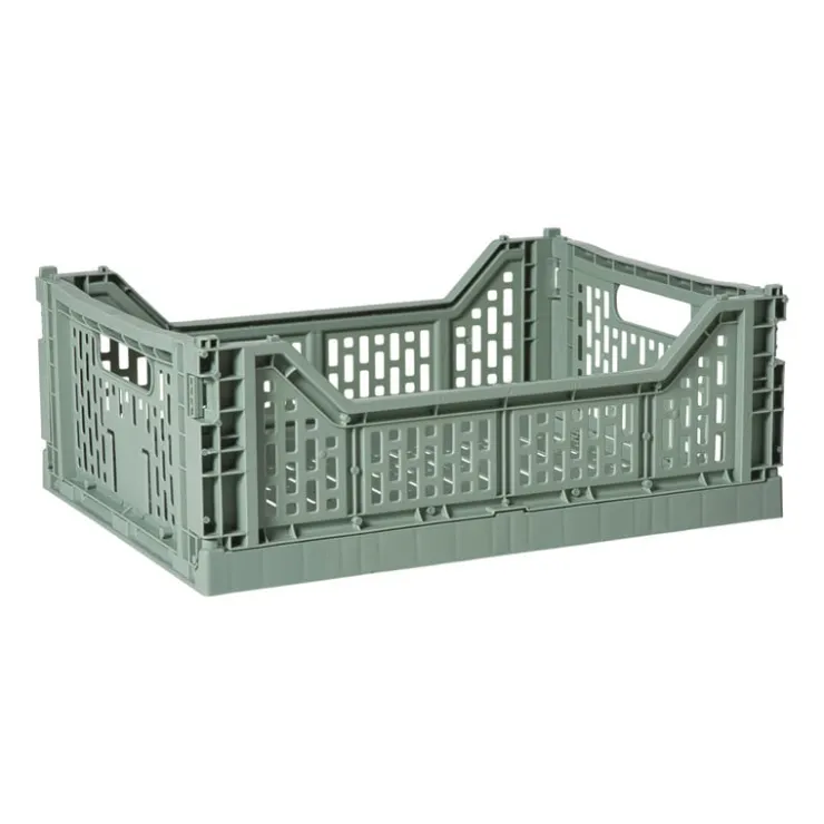Xenos Vouwkrat groot - groen - 14.5x40x30 cm- Kratjes