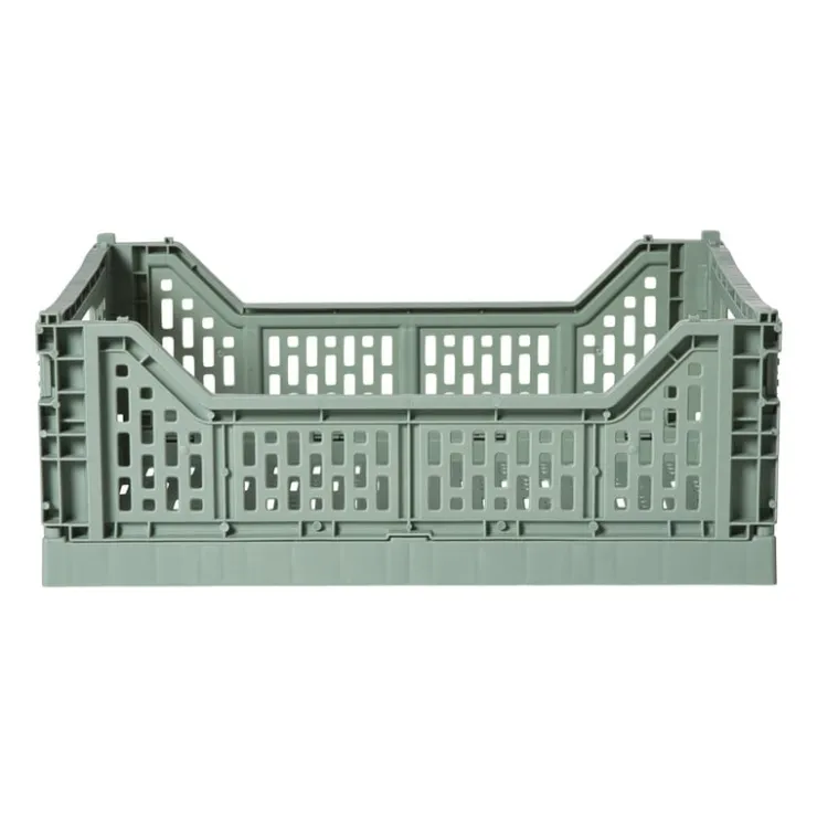 Xenos Vouwkrat groot - groen - 14.5x40x30 cm- Kratjes