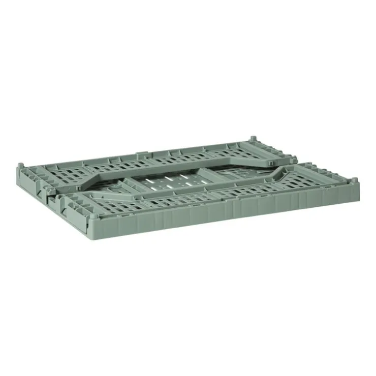 Xenos Vouwkrat groot - groen - 14.5x40x30 cm- Kratjes