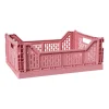 Xenos Vouwkrat groot - roze - 14.5x40x30 cm- Kratjes