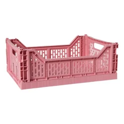 Xenos Vouwkrat groot - roze - 14.5x40x30 cm- Kratjes