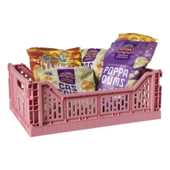Xenos Vouwkrat groot - roze - 14.5x40x30 cm- Kratjes