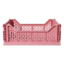 Xenos Vouwkrat groot - roze - 14.5x40x30 cm- Kratjes