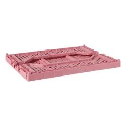Xenos Vouwkrat groot - roze - 14.5x40x30 cm- Kratjes