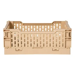 Xenos Vouwkrat klein - beige - 6x15x10 cm- Kratjes