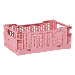 Xenos Vouwkrat klein - roze - 6x15x10 cm- Kratjes