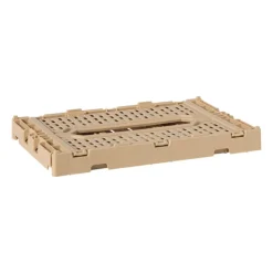 Xenos Vouwkrat middel - beige - 10.5x27x17 cm- Kratjes