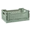 Xenos Vouwkrat middel - groen - 10.5x27x17 cm- Kratjes