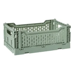 Xenos Vouwkrat middel - groen - 10.5x27x17 cm- Kratjes