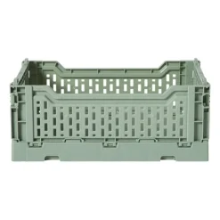 Xenos Vouwkrat middel - groen - 10.5x27x17 cm- Kratjes