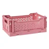 Xenos Vouwkrat middel - roze - 10.5x27x17 cm- Kratjes
