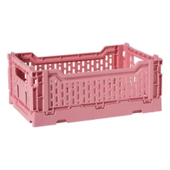 Xenos Vouwkrat middel - roze - 10.5x27x17 cm- Kratjes