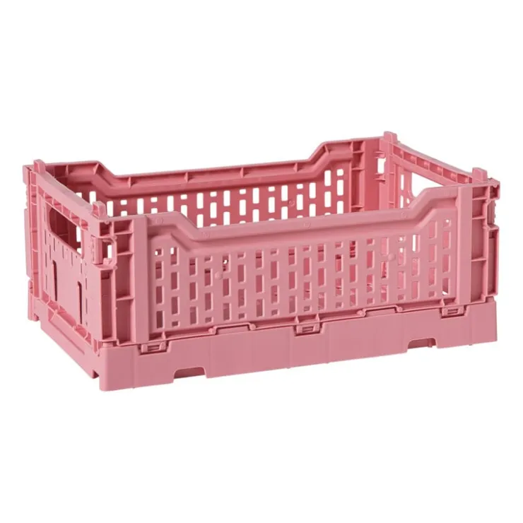 Xenos Vouwkrat middel - roze - 10.5x27x17 cm- Kratjes