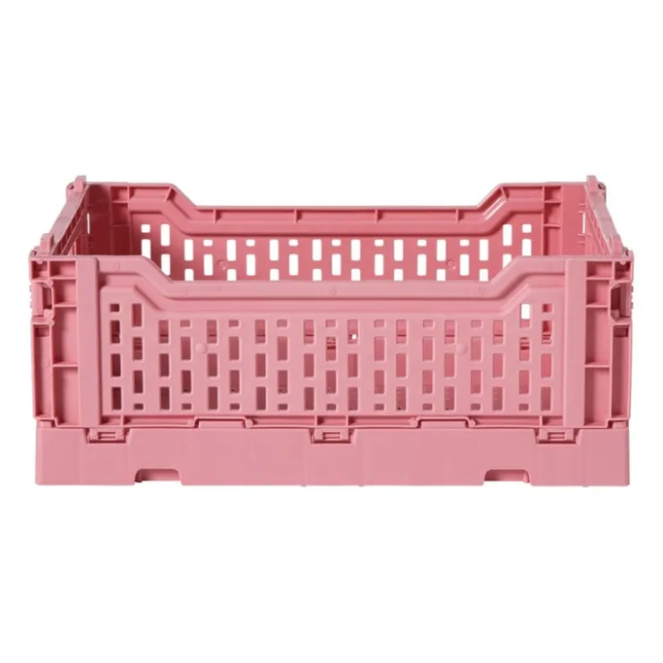 Xenos Vouwkrat middel - roze - 10.5x27x17 cm- Kratjes