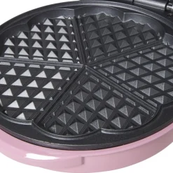 Xenos Wafelmaker - roze - 1000 watt- Kerstcadeaus