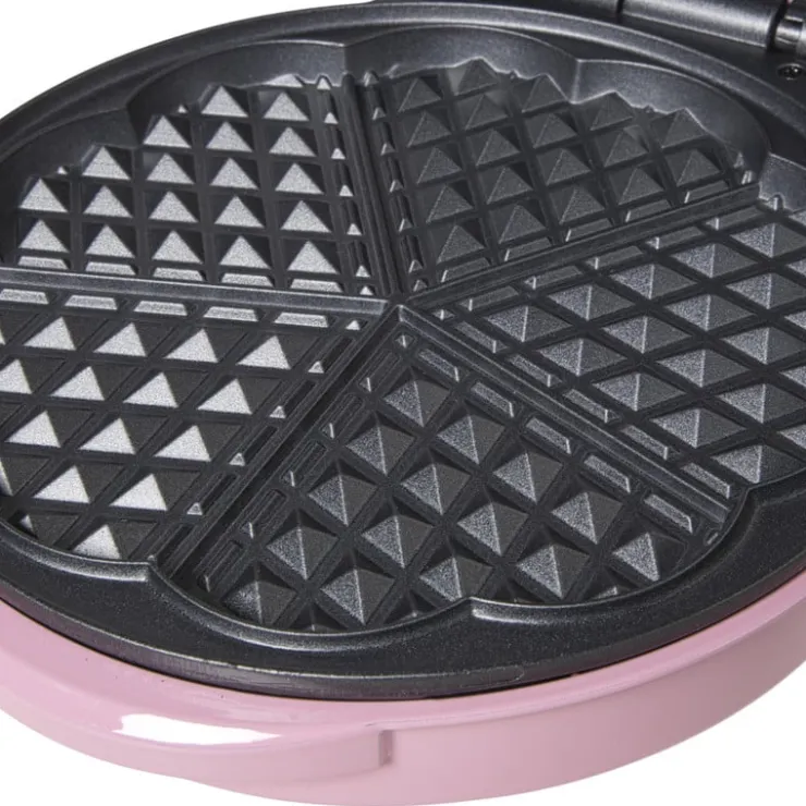 Xenos Wafelmaker - roze - 1000 watt- Kerstcadeaus