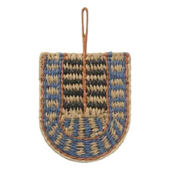 Xenos Wand deco bogen - blauw - 41.5x25 cm- Wandhangers