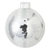 Xenos Wandhanger disco kerstbal - zilverkleurig - ø31.5 cm- Kerstfiguren