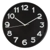 Xenos Wandklok basics - zwart - ø30x4 cm- Klokken