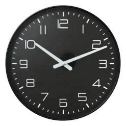 Xenos Wandklok Gina - zwart - ø40x4.5 cm- Klokken
