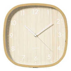 Xenos Wandklok houtlook - bruin - ø30 cm- Klokken