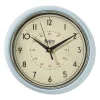 Xenos Wandklok retro - lichtblauw - Ø24x6.5 cm- Klokken