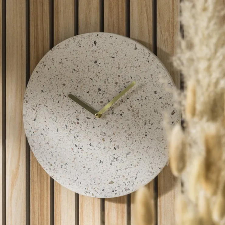 Xenos Wandklok Terrazzo rond - ø29.5x4 cm- Klokken