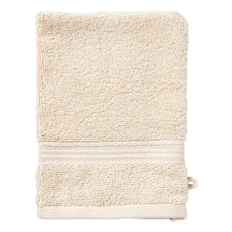 Xenos Washandje - beige - 16x21 cm- Badtextiel|Badkamer Accessoires