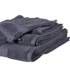 Xenos Washandje - grijs - 16x21 cm- Badtextiel|Badkamer Accessoires