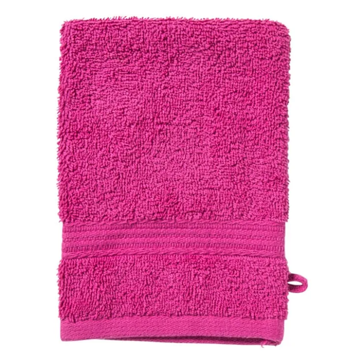Xenos Washandje - roze - 16x21 cm- Badtextiel|Badkamer Accessoires