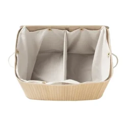 Xenos Wasmand bamboe 90 liter - naturel - 60x40x40 cm- Wasmanden