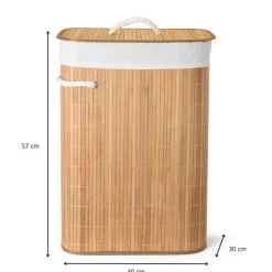 Xenos Wasmand bamboe - naturel - 72 liter- Wasmanden