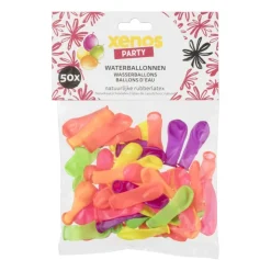 Xenos Waterballonnen neon - multikleur - set van 50- Ballonnen