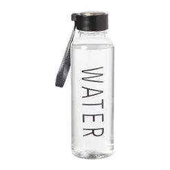 Xenos Waterfles - zwart - 500 ml- Drinkflessen