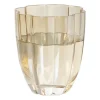 Xenos Waterglas geschulpt - goudkleurig - 250 ml- Waterglazen