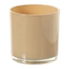 Xenos Waxinelichthouder - beige - ø10x10 cm- Waxinelichthouders