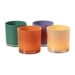 Xenos Waxinelichthouder - paars - ø10x10 cm- Waxinelichthouders