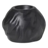 Xenos Waxinelichthouder bol - zwart - ø10.5x8 cm- Waxinelichthouders