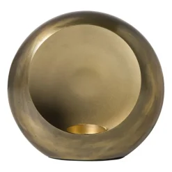 Xenos Waxinelichthouder brons - klein - 16x15x7.5 cm- Waxinelichthouders