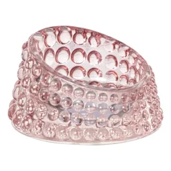 Xenos Waxinelichthouder open rond - roze - ø7.5x4.3 cm- Waxinelichthouders