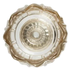 Xenos Waxinelichthouder tulp Nathalie - oker - ø7.8x14 cm- Waxinelichthouders