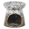 Xenos Waxmelt brander - zwart keramiek - 7x7x7 cm- Waxmelts