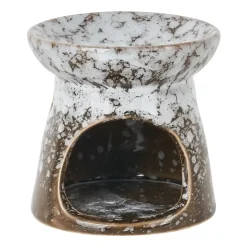 Xenos Waxmelt brander - zwart keramiek - 7x7x7 cm- Waxmelts