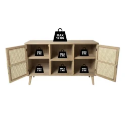 Xenos Webbing Java dressoir - 75x120x39.5 cm- Dressoir