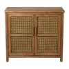 Xenos Webbing kast Bandung - bruin - 72x80.5x39 cm- Kast Met Deuren