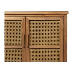 Xenos Webbing kast Bandung - bruin - 72x80.5x39 cm- Kast Met Deuren
