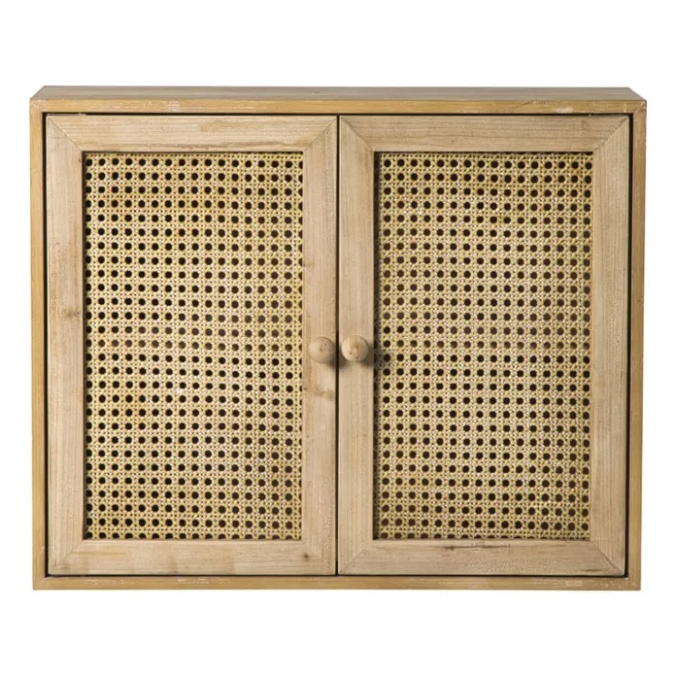 Xenos Webbing wandkast Bandung - naturel - 48.5x60x22 cm- Wandkasten|Wandkasten