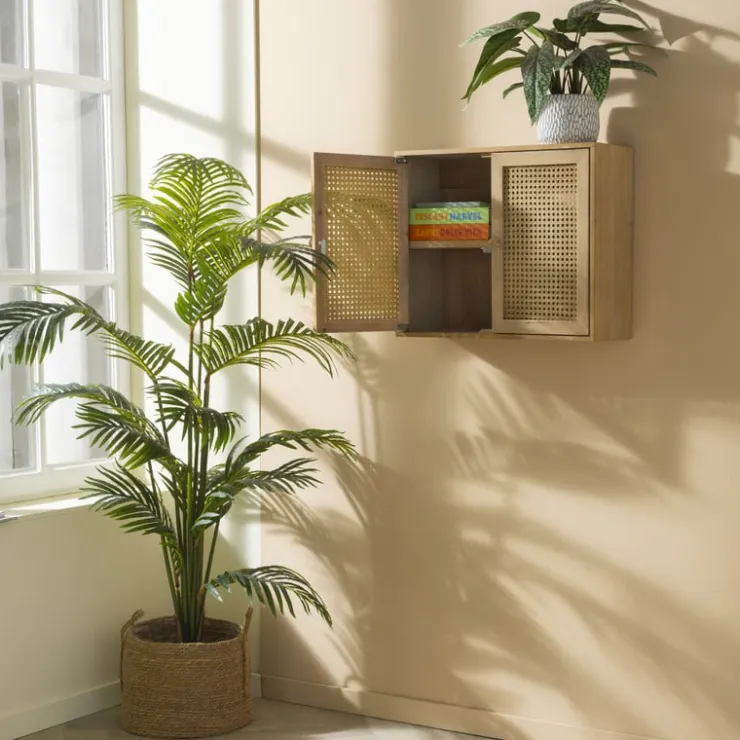 Xenos Webbing wandkast Bandung - naturel - 48.5x60x22 cm- Wandkasten|Wandkasten